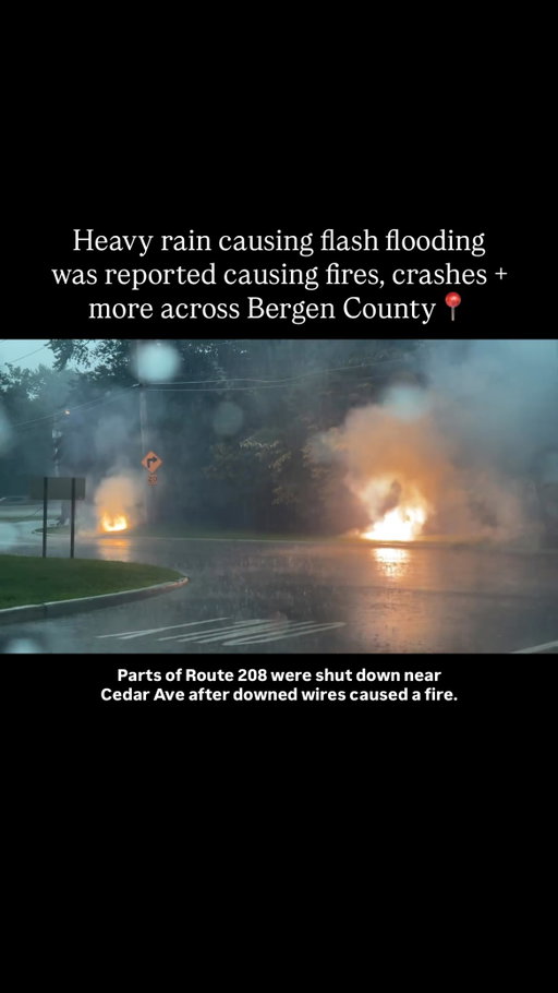 Did it flood for you? 

Route 208 was shut down in Wyckoff near Cedar Avenue after downed wires sparked a fire, while flooding closed lanes on Route 17 in Paramus and Hawthorne. Residents across Wyckoff, Ridgewood, and Franklin Lakes also reported hail during the storm.

The National Weather Service is asking residents in Bergen and Rockland counties to report storm damage as the region braces for more rain. Forecasters warn that up to 5 inches of additional rainfall could fall Tuesday, increasing the risk of flash flooding throughout the area.

#bergencounty #bergencountynj #northjerseynews #njnews