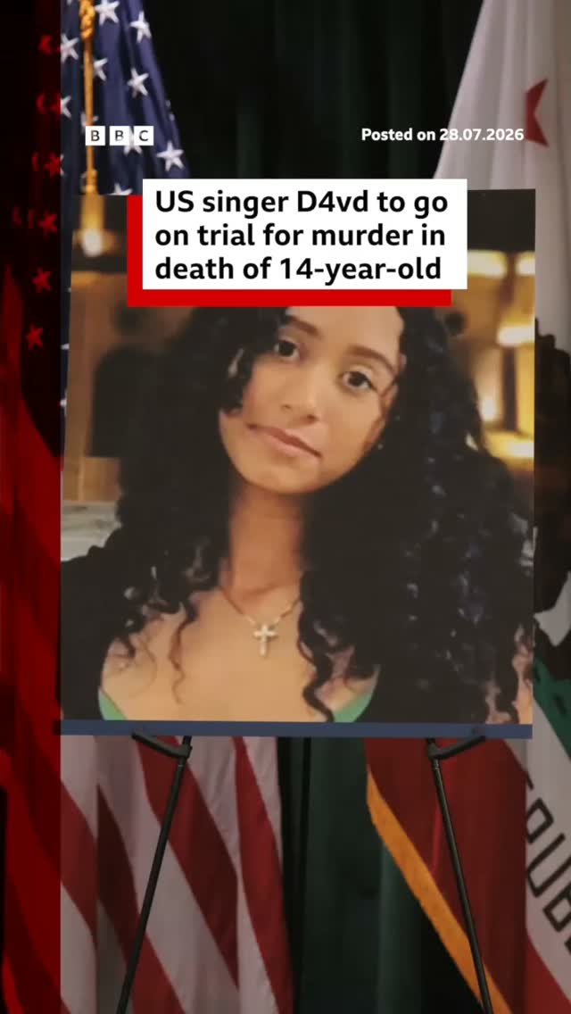 A judge has ruled that US musician D4vd, whose legal name is David Anthony Burke, will go on trial for murder over the death of a teenage girl.
 
The decision came after a five-day preliminary hearing, in which Los Angeles prosecutors questioned a dozen witnesses and displayed photographic evidence as 14-year-old Celeste Rivas Hernandez's family watched on.
 
Tap the link in @BBCNews's bio for more details on this story.
 
#BBCNews