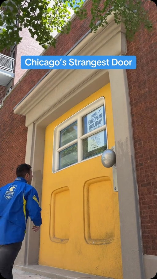 If you are wandering around West Loop in Chicago, you may stumble upon one of the weirdest doors you’ll ever see
