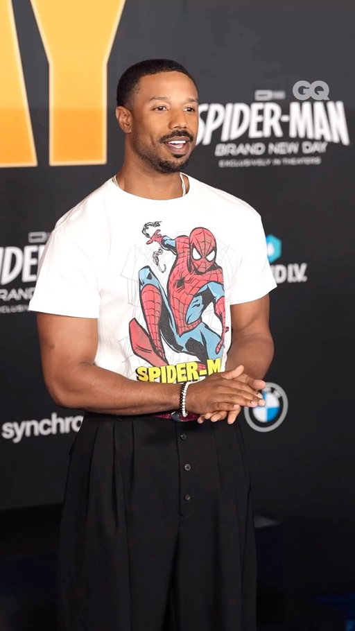The graphic tee is the shirt of the summer, and #MichaelBJordan is the latest to rock it at the LA premiere of #SpiderManBrandNewDay.

See which graphic tees the GQ Recommends squad wants to wear right now at the link in our bio.
