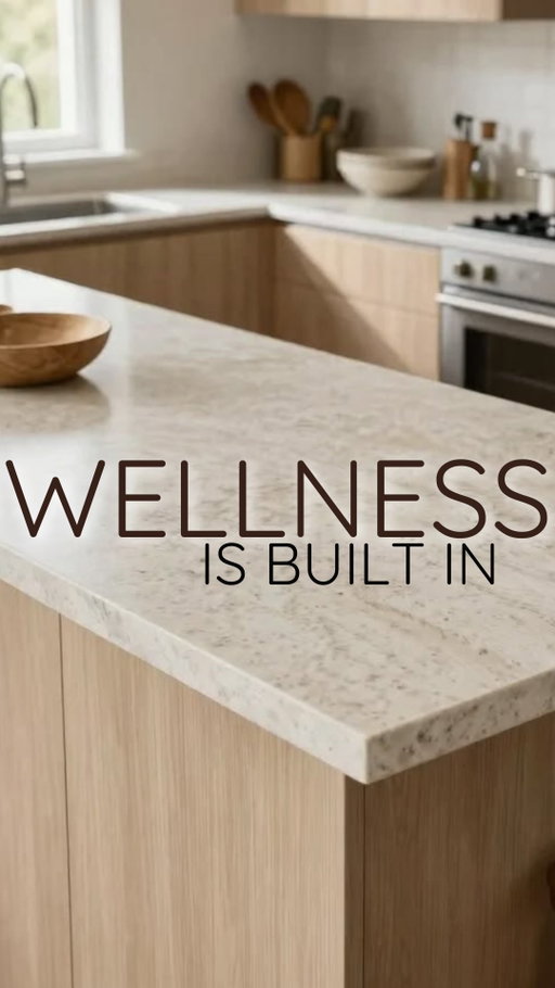 The surface matters, but so do the sealants, adhesives, finishes, and manufacturing process behind it. A beautiful kitchen should support indoor air quality beyond the listing photo.

Save this before choosing materials for your next home.

Stone type is only part of the decision. How the surface was manufactured, sealed, and installed can matter just as much when designing a low-tox home.

Ask what is in the material, not just what it is called.

Countertop materials should be chosen for more than color and resale value. Indoor air quality, surface treatments, maintenance, and long-term exposure all belong in the conversation.

That is the difference between a beautiful home and a truly healthy home.