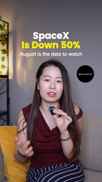 SpaceX stock is down 49%+ from its all-time high. And it’s about to get worse before it gets better.

Starting August 6th, 911.5 million shares come off lock-up — insiders and early investors who’ve been sitting on paper gains since the June IPO can finally sell. 

An additional 455.8M could unlock the same day if SPCX trades 30%+ above its $135 IPO price. Then another ~319M around August 21. And by December, the full 180-day lock-up expires, unleashing even more supply. 

Translation: a lot of “paper millionaires” are about to have the chance to cash out. That’s a lot of potential selling pressure hitting a stock that’s already struggling.

Here’s the thing: all of this was public. It’s in the prospectus. Anyone who read it knew this was coming. But some people bought in off hype and hot takes from finance influencers — not their own research.

This is exactly why you don’t invest based on vibes or what some guy on your FYP said. Read the filing. Know the unlock schedule. Know what you own.

Follow @michelle.huangyy for real market insights

Not financial advice. Just education. 

#stockmarket101 #finance #investing #marketcrash