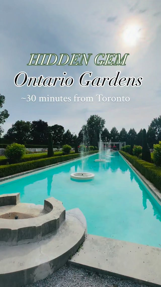 Parkwood Estate is a stunning 12-acre historic property in Oshawa, Ontario (at 270 Simcoe Street North). It was the home of General Motors of Canada founder R.S. McLaughlin. 
The award-winning 1930s-style formal gardens feature striking fountains, stone paths, and tranquil themed garden rooms.

Garden Highlights
* Sunken Garden: Features a peaceful Japanese pavilion and low-level plantings.

* Italian Garden: An enclosed, private space centered around a calm lily pool.

* Formal Garden: Designed in an Art Deco style by John Lyle with striking reflecting pools and a scenic Tea House Restaurant.

* White & Rose Gardens: Monotone floral layouts and fragrant rose displays.

Visitor Information
* Hours: Weekdays 9:00 AM to 5:00 PM; Weekends 10:00 AM to 5:00 PM (check the Official Parkwood Site for seasonal updates).

* Parking: Free limited parking is available onsite for guests.

* Mansion Tours: The historic 55-room mansion is open for guided interior tours, while walking through the outdoor gardens offers a wonderful standalone experience.

#ParkwoodEstate #Oshawa #OntarioTravel #ExploreOntario #DiscoverON FilmingLocation UmbrellaAcademy XMen TorontoDayTrip HiddenGemsOntario HistoricPlaces CanadianHistory GildedAge GreatGatsbyVibes TravelCanada OntarioRoadTrip