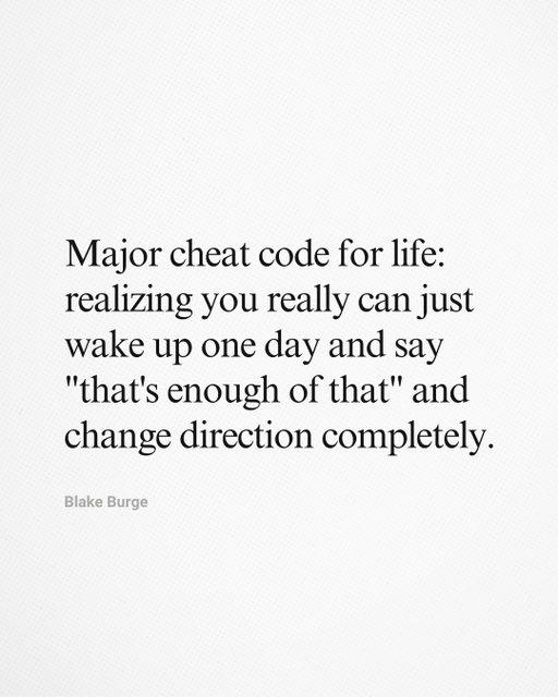 Quick reminder:

You’re under no obligation to be the same person you were yesterday.

Update your goals. 
Rethink your career path. 
Raise your standards. 
Rebuild your habits.
Change your environment. 

No permission needed. 
No need to wait for the “perfect” time.

The only person who’s going to magically show up and change your life is you.