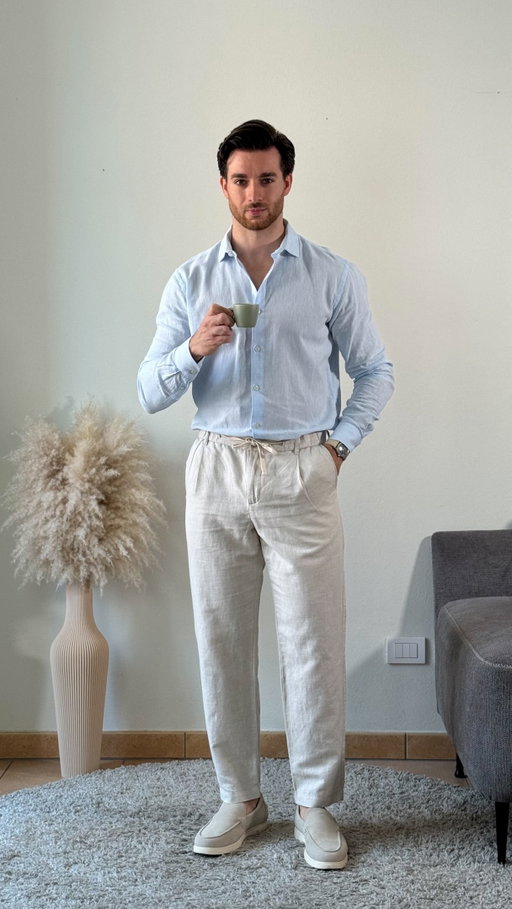 This is THE summer look.
 
Full linen outfit, the best old money choice in the season.
 
#linenoutfit #summeroutfit
