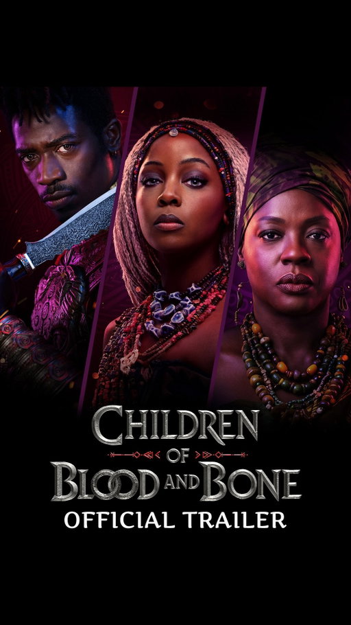 From visionary filmmaker Gina Prince-Bythewood, the world of Orïsha comes to life. Watch the Official Trailer for #ChildrenOfBloodAndBone - only in theatres and IMAX January 15, 2027.

Starring Thuso Mbedu, Damson Idris, Amandla Stenberg, Tosin Cole, featuring Cynthia Erivo, Lashana Lynch, Zackary Momoh, Richard Mofe-Damijo, Chiwetel Ejiofor, Regina King, Idris Elba, Viola Davis, Saniyya Sidney, Diaana Babnicova, Bukky Bakray, Ayra Starr, Shamz Garuba, Kola Bodunde, Pamilerin Afolake Ayodeji, and Tèmítópé Fágbénlé.