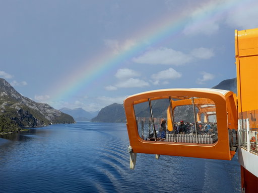 A rainbow and a front-row seat. 🌈