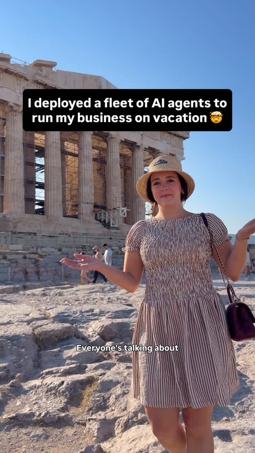 I’ve more than doubled my business in the past year.

I’ve also never been more exhausted in my life.

I haven’t taken a real vacation in a long time…

So I set up a fleet of AI agents for my team, so I could go to Greece for 10 days.

And I actually unplugged 90% of the time. (I tried to unplug 100% of the time but I’m an obsessive entrepreneur)

Before I left, I set up three AI agents in @hyperagentapp , a tool that lets you deploy always-on agents connected to your existing tool stack.

Here are the 3 agents I built:

↳ A daily briefing agent that ingests my Gmail, Google Calendar, and an AI news feed every morning, prioritizes only high-priority stuff, and posts a Slack summary for my whole team.

↳ A blocker detection agent that monitors my Slack and email for threads where my team is waiting on my input for things like approvals and decisions. This is so helpful because I’m the biggest blocker in my company 😅

↳ A weekly content performance agent that pulls social media post data, identifies patterns in what’s working best, and sends my team an analytics breakdown.

The architecture is simple but so powerful: each agent has its own cloud login, connects to the tools you already use, and runs on a trigger (either a schedule or an inbox event).

And the cool thing is that they don’t replace my human team, they work in collaboration with them. And since they worked silently in the background, I was able to unplug a lot and keep my business running.

Hyperagent is giving away $500 in credits to the first 500 people to sign up.

Comment “AI” to get the link to get $500 credits to build your own agent in Hyperagent!

#HyperagentPartner