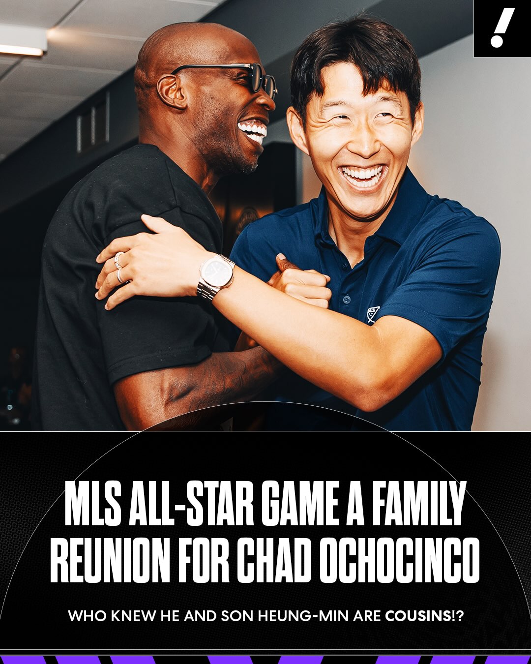 MLS All-Star special guest @ochocinco revealed a family connection with one of the game's top players 😂