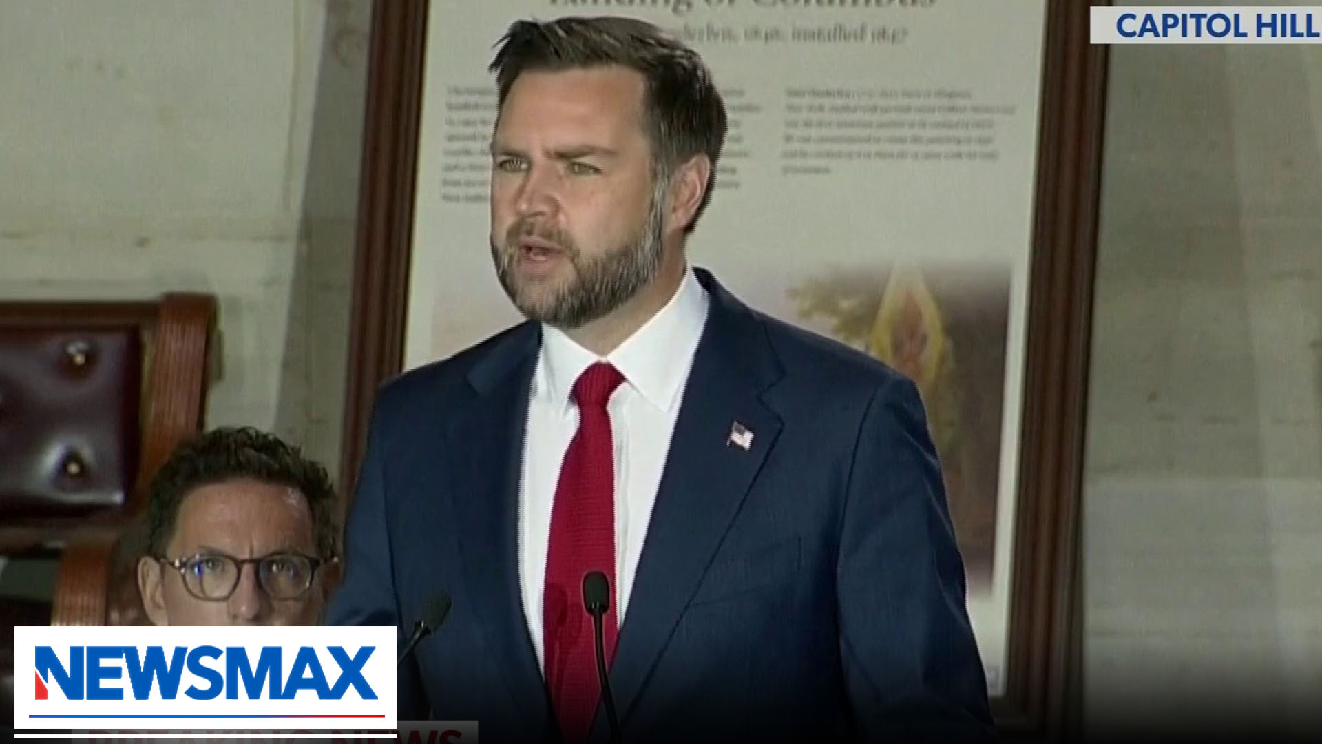 "A man who could disagree with you without being disagreeable." 

Vice President JD Vance and Senate Majority Leader John Thune speak at the Capitol Rotunda ceremony honoring the late Sen. Lindsey Graham.
