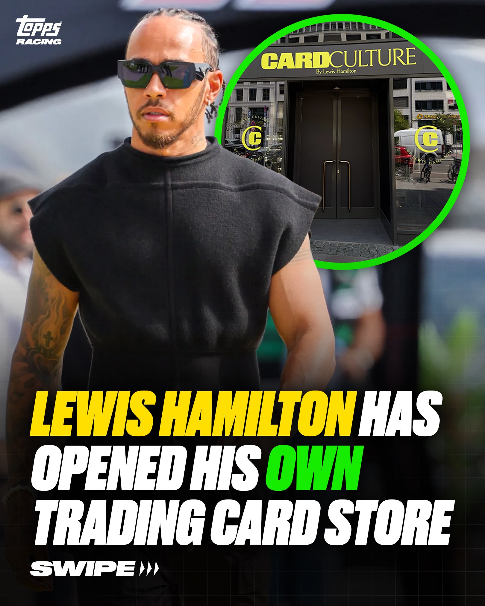 BREAKING: Lewis Hamilton has just opened his own trading card store. 🏎️🃏

“I’ve loved collecting cards since I was a kid - Pokémon, football, anything I could get my hands on, so to now play a role in shaping the future of the category is incredible.” ❤️

That’s how Lewis Hamilton described launching Card Culture by Lewis Hamilton, his new trading card venture with Dave & Adam’s Card World. The first store has now opened in Frankfurt. 📍

Already a Topps ambassador, Hamilton is now expanding his involvement in the hobby, with plans to open premium trading card stores across Europe, the Middle East and Asia over the coming years. 🌍

From collecting trading cards as a kid to opening his own card store… what a journey. 👏