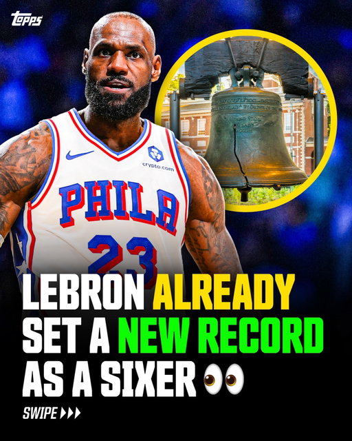 LeBron already setting records in Philly 🤯🤯🤯 @kingjames’ first-ever card as a member of the Sixers is officially the highest-selling NBA Topps NOW card in history, with 211,627 cards sold in just 48 hours. 🔥

One collector who purchased the base version of this card will receive the one-of-one autograph with their order ✍️