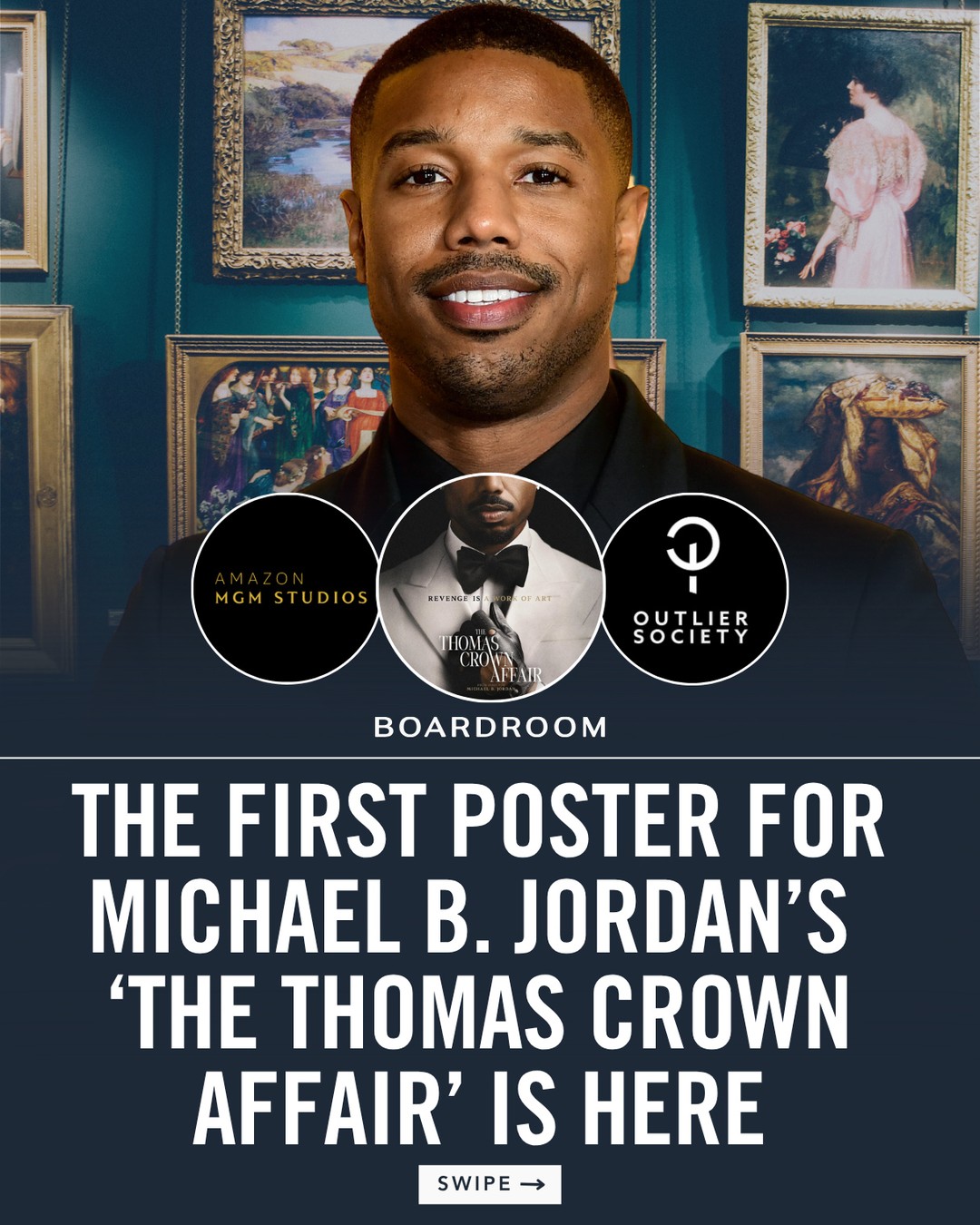 Jordan directs, produces, and stars as billionaire art thief Thomas Crown in the second remake of the 1968 iconic heist romance, which follows a high-stakes cat-and-mouse game between Crown and an insurance investigator that turns into an unexpected love story.⁠
⁠
The film also reunites Jordan with his ‘Black Panther’ co-star Danai Gurira, and also stars Adria Arjona, Kenneth Branagh, Lily Gladstone,  Aubrey Plaza, Ruth Negga, Pilou Asbæk, Aiysha Hart, and Paapa Essiedu. ‘The Thomas Crown Affair’ is set to hit theaters on March 5, 2027.⁠
⁠
(via @amazonmgmstudios)