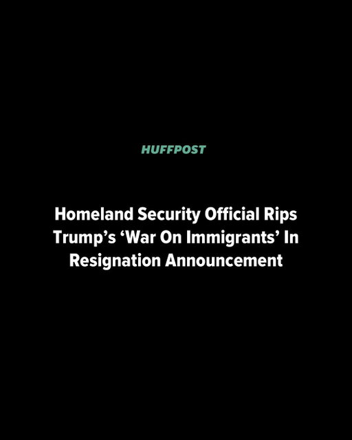 The top official overseeing the Department of Homeland Security’s data and statistics publicly ripped the Trump administration’s war on immigrants, facts and the federal government while announcing his resignation over the weekend.

Head to our link in bio to read more. // 🖊️ Nina Golgowski