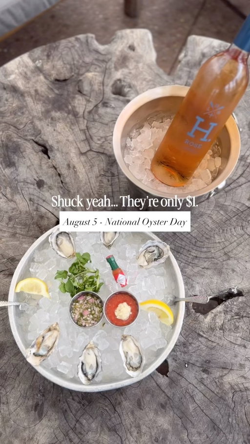 Mark your calendars for $1 oysters one day only. August 5 is #NationalOysterDay.

$1 oysters all day with any drink purchase; minimum 6, maximum 12 oysters per order.

Tag your oyster loving crew.

#orlandoeats #orlandorestaurants