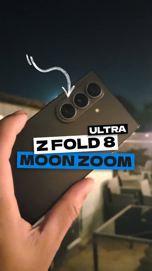 Here's.a quick test of the zoom capabilities of the Samsung Z Fold 8 Ultra at night! #Samsung #GalazyZFold8 #moonzoom
... what do you think?