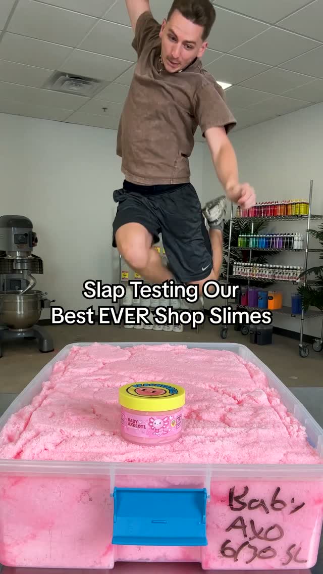 at least this time the slap tests were less painful 🤣 Peachybbies.com restocks with slimes Friday at 7pm EST! ✨🎉