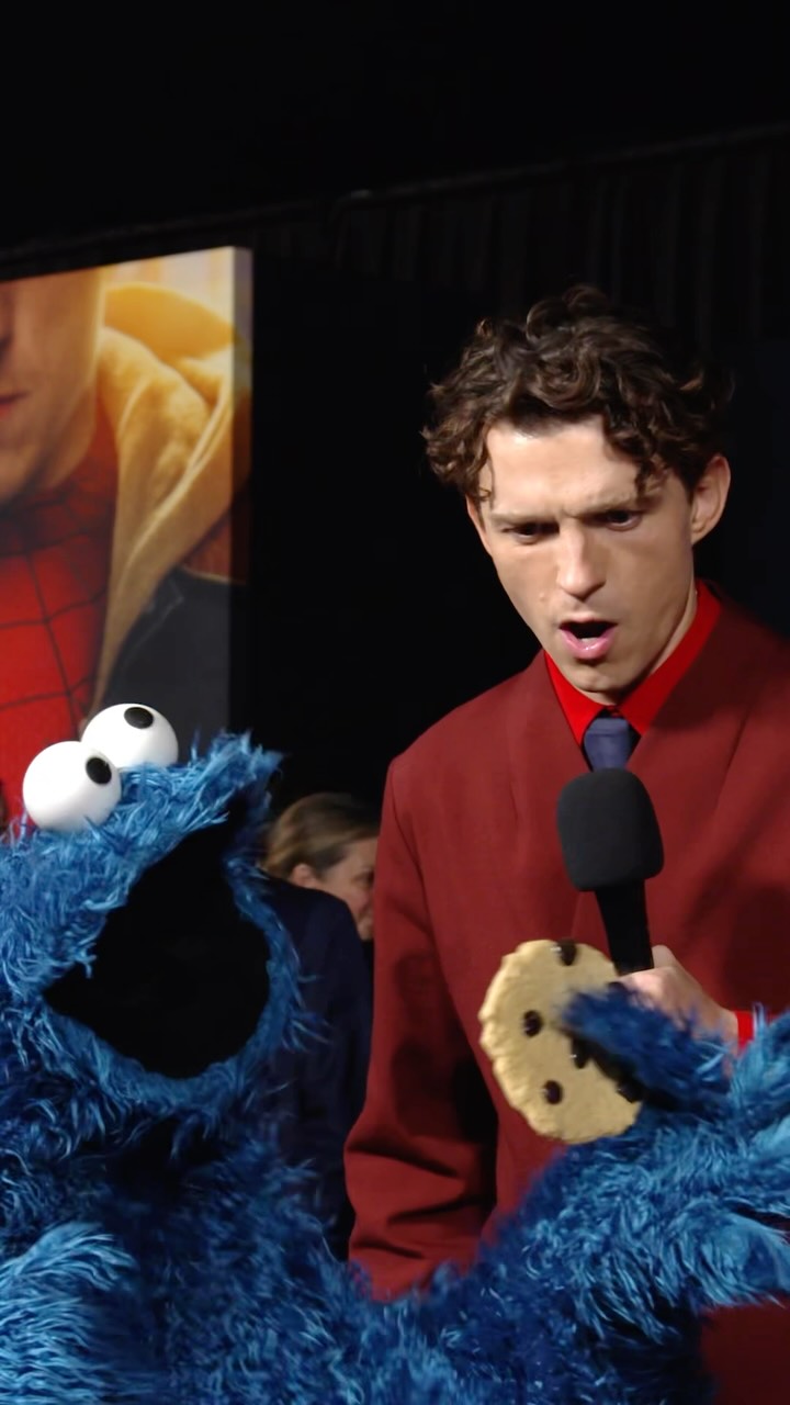 Tom Holland may have Spider-Sense but Cookie Monster has Cookie-Sense! 🍪🍪🍪🍪