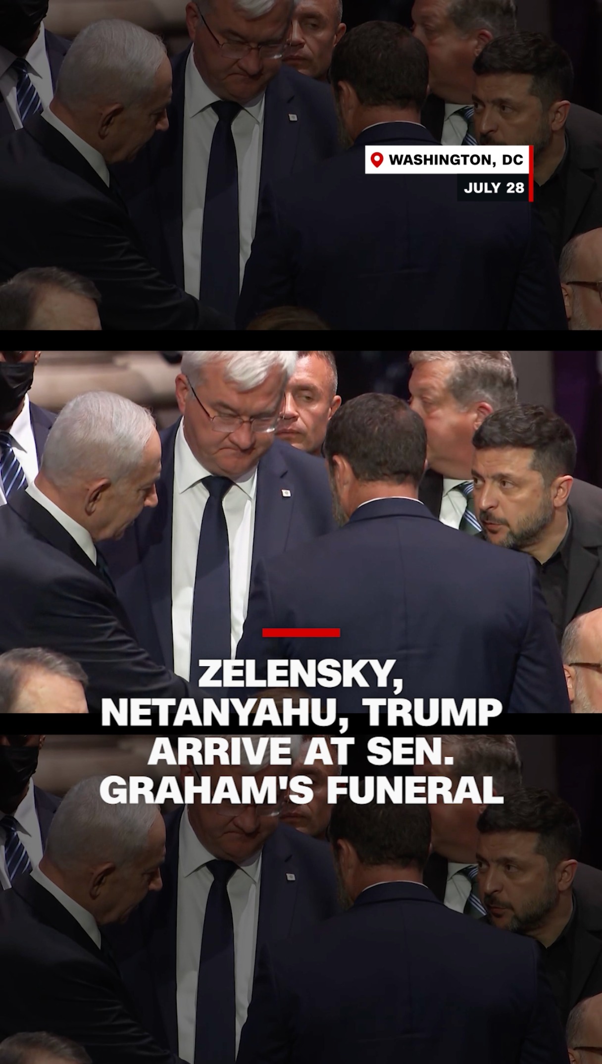 Israeli Prime Minister Benjamin Netanyahu and Ukrainian President Volodymyr Zelensky were among the high-profile guests attending Sen. Lindsey Graham’s funeral.

Follow live updates at the link in bio.