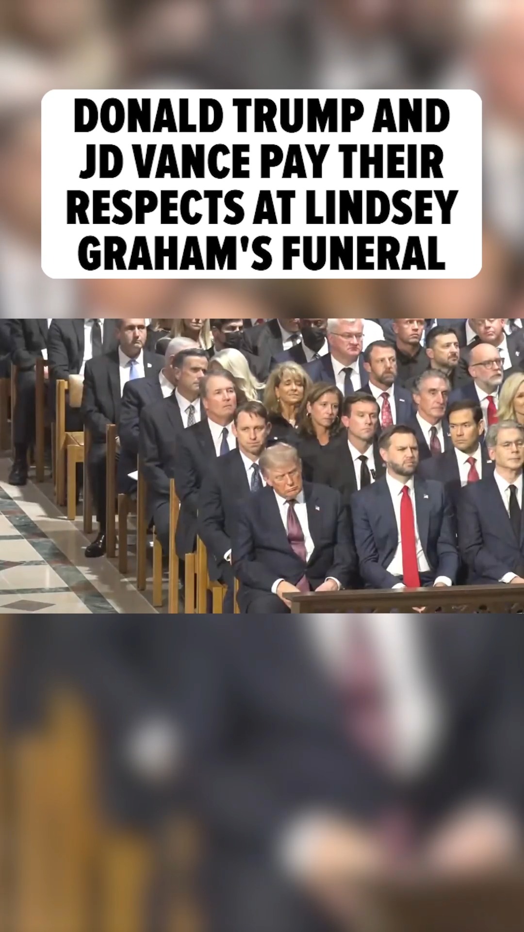 👀 Donald Trump and JD Vance pay their respects during Lindsey Graham's funeral at the U.S. Capitol.