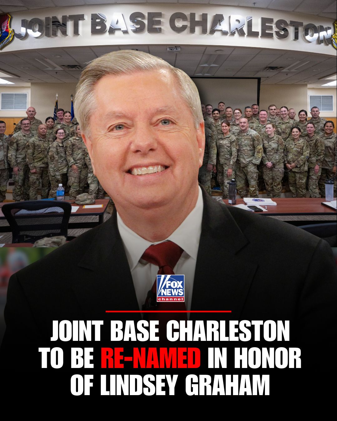 Lindsey Graham's legacy could soon become part of South Carolina's military history.

The Pentagon has begun the process of renaming Joint Base Charleston after him, recognizing his decades of service in the U.S. Air Force and representing South Carolina in the U.S. Senate.