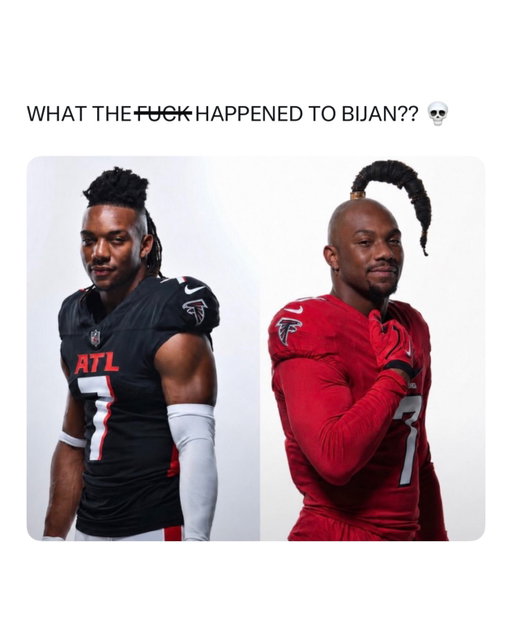 Bijan with a new look 😂

Bijan Robinson is one of the very best running backs in football and has developed into the type of player defenses have to game plan around every single week. He’s an elite runner with incredible vision, balance, and acceleration. What separates him from most backs is that he can make defenders miss in a phone booth, then outrun the secondary once he gets into the open field. He’s also one of the league’s best receiving backs, making him a true three-down weapon instead of someone who only runs between the tackles. After his breakout 2025 season, he earned First-Team All-Pro honors and finished with over 2,200 yards from scrimmage, one of the greatest offensive seasons in Falcons history. 

What makes Bijan so dangerous is that there really isn’t a weakness in his game. He has the power to run through tackles, the agility to embarrass linebackers, and the hands of a wide receiver. He rarely has to come off the field because he can run, catch, block, and create explosive plays from anywhere. Even when the Falcons’ passing game struggled, he consistently produced at an elite level and was the centerpiece of the offense. Many analysts consider him a top-three running back in the NFL, and some already view him as the league’s best all-around back. 

At just 24 years old, Bijan is entering what is typically the prime of a running back’s career. If he stays healthy, he has the talent to rack up multiple All-Pro selections, Pro Bowls, and challenge for Offensive Player of the Year awards. He already looks like a franchise cornerstone for Atlanta, and there’s a realistic chance he’ll be remembered as one of the defining running backs of this era.

Via profootballcrave on X