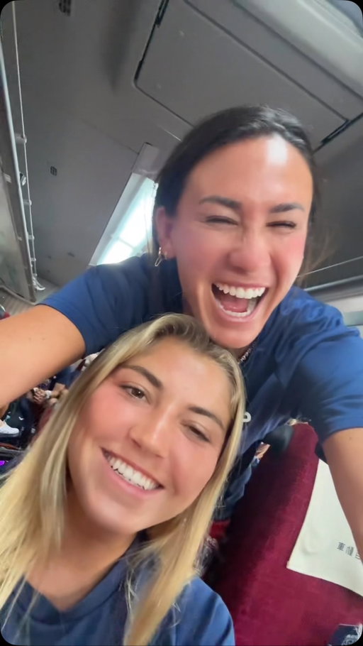 We love our game day hair bus rides ! Pool play ✅ Quarterfinals vs 🇵🇷 ! @usalwnt #usa #usalacrosse #lacrosse #gamedayhair #hairbraid