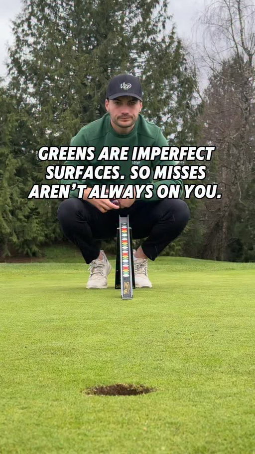 Greens on golf courses aren’t perfectly flat. There’s always going to be bumps, divots, spike marks etc. The key takeaway here is that once you hit the golf shot, you’re now out of control and whatever happens happens.