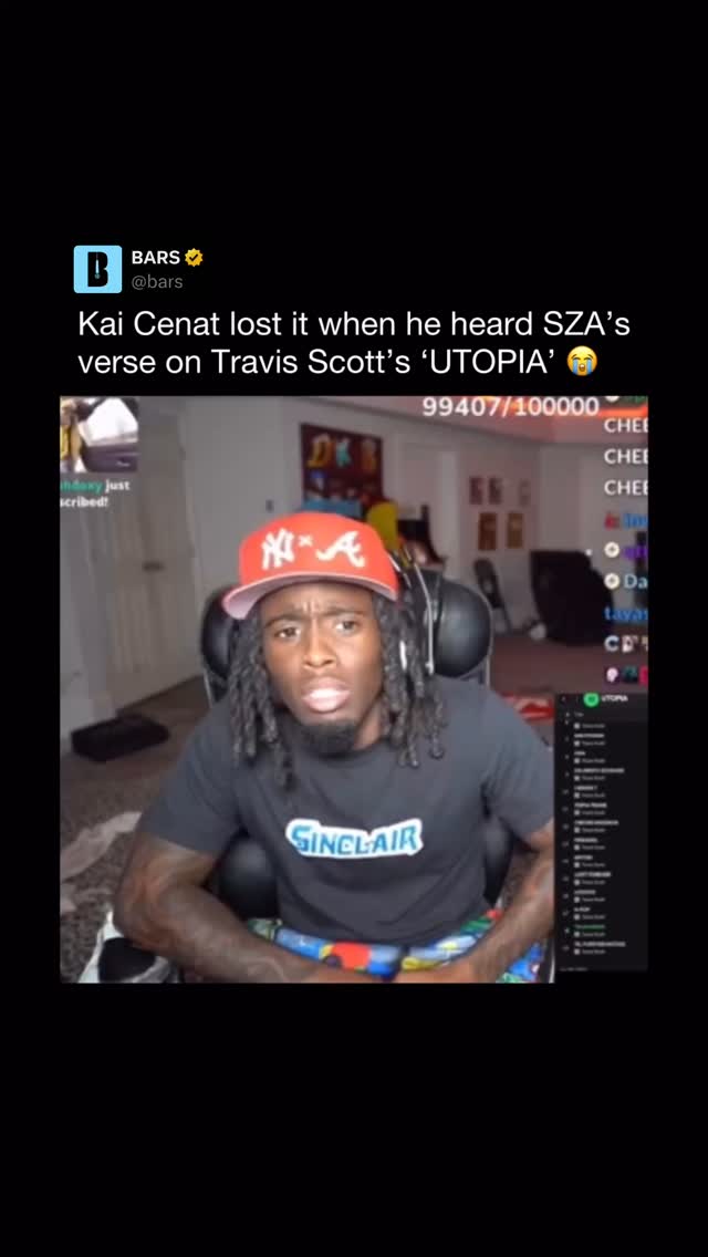 Kai Cenat fell to his knees when he heard SZA on Travis Scott’s “Telekinesis” 😭🔥

Is this one of the best songs on the album?