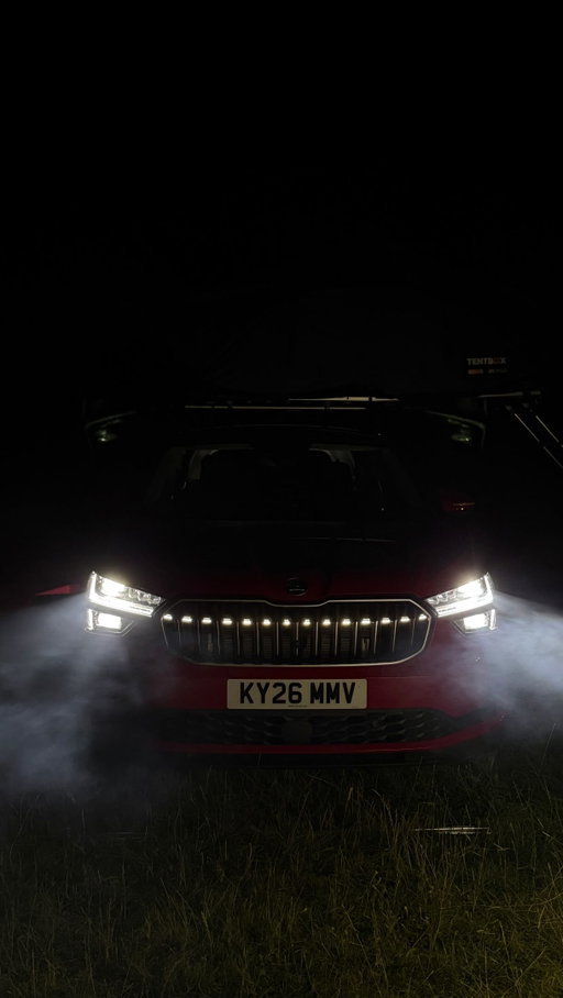 Gifted bit of kit from @skodauknewsroom - how am I ever gonna go back to my old car after this!! Me and Jim riding in style.