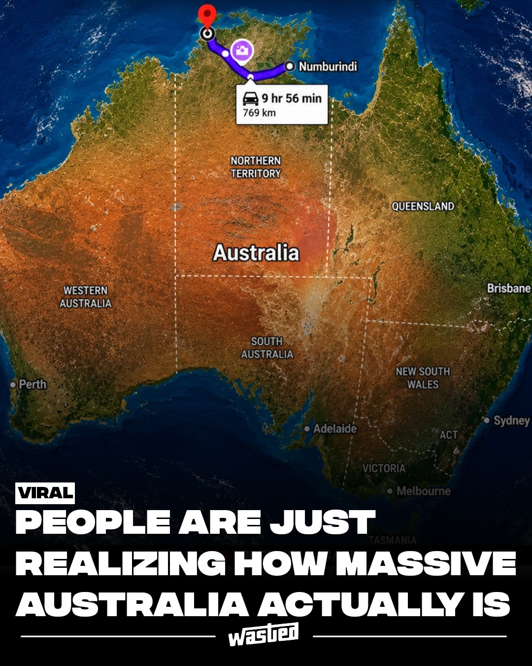 Most people badly underestimate the size of Australia, and the maps are largely to blame.

The Mercator projection, still the default in classrooms and across the internet, preserves angles for navigation at the cost of area. The further a landmass sits from the equator, the more it gets inflated, which is why Greenland appears to rival Africa despite being roughly fourteen times smaller. Australia sits around 25 degrees south, close enough to the equator that it renders near its true scale, so it ends up looking modest beside continents that have been blown up around it.

The actual numbers land differently. Australia covers 2.97 million square miles. The contiguous United States covers 3.12 million. They are near neighbors in size, yet Australia is routinely pictured as a large island rather than the only country occupying an entire continent. Laid over the lower 48, it would stretch nearly coast to coast, and flying Sydney to Perth is comparable to New York to Los Angeles.

What makes it feel smaller is emptiness. Around 27 million people occupy that entire landmass, working out to roughly nine people per square mile. Texas alone holds about 30 million, and California has more residents than all of Australia. Most Australians live along the coast, leaving the interior close to unpopulated.

Sources: Visual Capitalist, Real Country Sizes, About Australia.