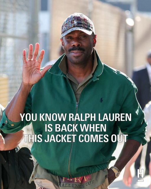Even in the middle of a sweaty July, @ralphlauren Harrington jacket is having a moment.⁠
⁠
Colman Domingo and Dua Lipa stepped out in the Polo classic days apart, Ralph-maxxing in forest green and bright red. Another sign that Ralph isn’t just back. It’s everywhere.