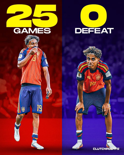 Since Lamine Yamal stepped onto the international stage, Spain has forgotten what losing feels like. 

The teenager made his debut, and a new era began.

Every match, every tournament, every challenge, La Roja keeps marching forward.

Coincidence? Maybe.

But with Yamal leading the way, Spain looks unstoppable.