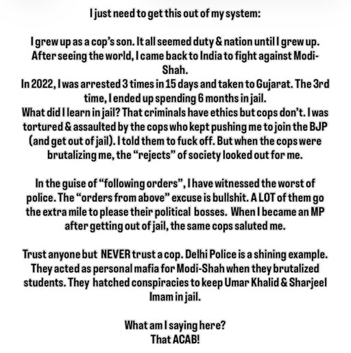 It’s simple - ACAB. Never trust cops. They don’t work to protect you. They only work to protect their political masters.
