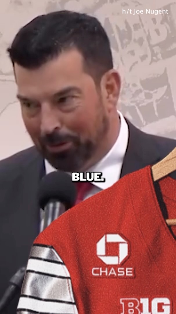 Ohio State and JPMorgan Chase have a new deal…but not before Ryan Day made sure there’d be no blue on the Buckeyes’ jersey.