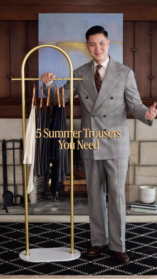 The right trouser colour can make an outfit feel effortless and intentional. Here are my five favourite trouser colours for summer:

1. Mid Grey is the one I always come back to first. If you could only have one trouser in your wardrobe, this would be it. Versatile across every dress code, compatible with almost every colour, and never asks too much of you.

2. Cream is the summer trouser. Nothing injects personality and seasonality into an outfit quite like cream or off-white. It contrasts everything beautifully, works on its own with a simple shirt just as well as it does under a jacket.

3. Taupe sits between brown and grey and that combination gives it a quiet versatility neither colour has on its own. More personality than mid grey, more restraint than a full brown. It has a conservative edge that keeps everything feeling considered rather than casual.

4. Charcoal does not get enough credit in summer. Darker and more serious than mid grey, it is the natural choice when you want to dress up without reaching for a full suit.

5. Navy is the one that surprises people. Not as versatile as a navy jacket, but what it does exceptionally well is ground bolder, louder jackets that might otherwise feel like too much.

All these trousers were made by @kayjenjournal, a Singaporean based tailor that has been quietly making a name for themselves. I have been commissioning pieces from them since 2021 and though it took a few iterations, the fit and consistency has been exceptional. They temporarily halted the remote bespoke program but, in the meantime, they recently expanded to offer MTO trousers directly through his website. If you have been looking for a trouser maker worth trusting, go and check him out!

In the meantime, let me know which trouser colour is your favourite.