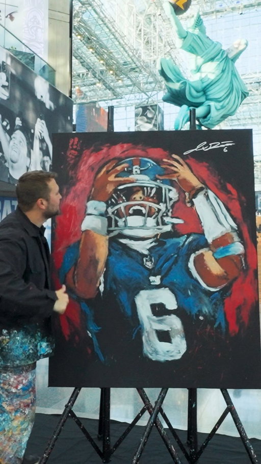 Painting Jaxson Dart in just 10 minutes LIVE at @fanaticsfest ‼️ Who should I paint next⁉️
@fanaticsauthentic @fanatics @jaxsondart @nygiants 
🎥🔥 @pittsburghflyover