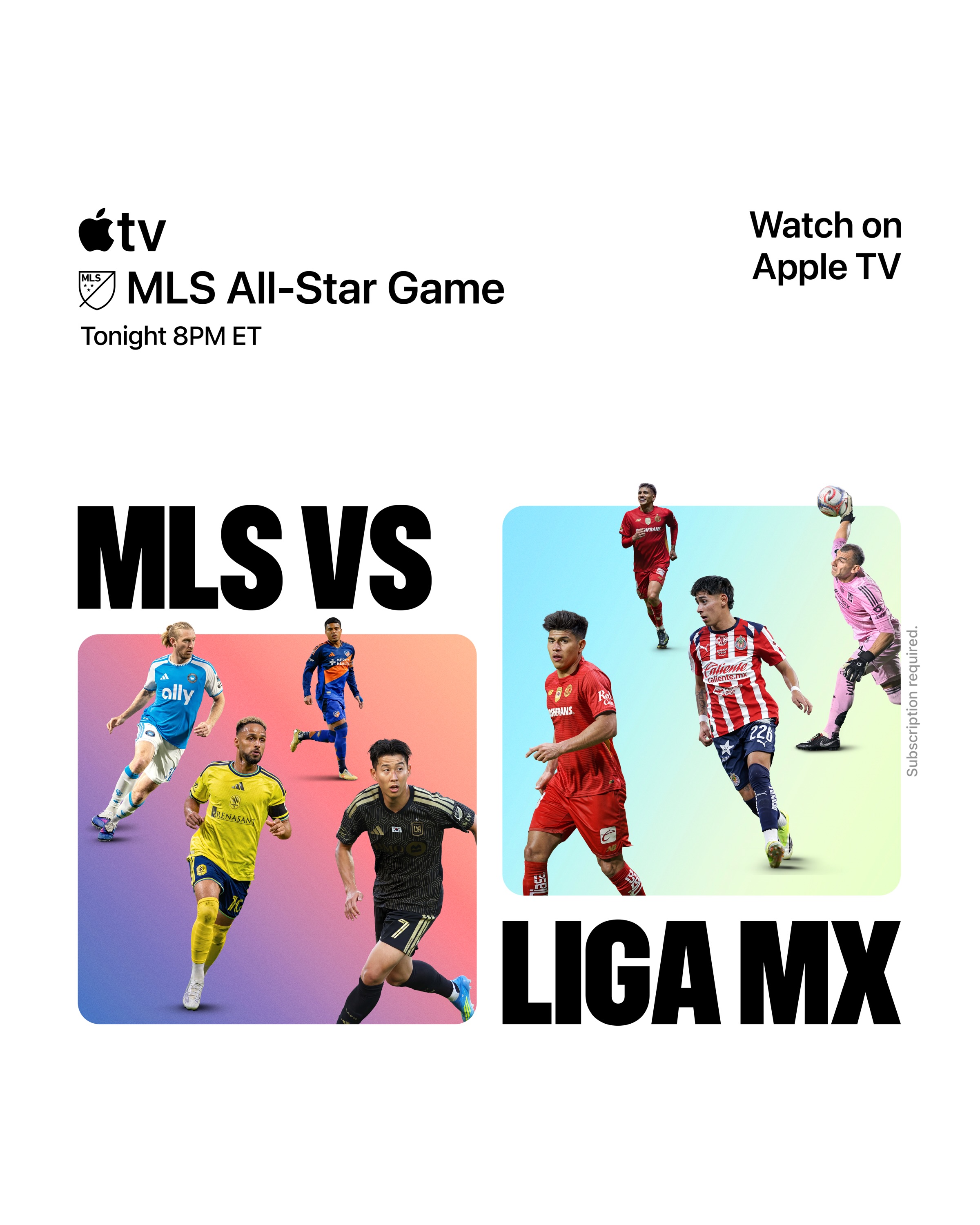 THE BEST OF MLS vs THE BEST OF LIGA MX ⚔️

Müller. Son. Musa. Gallardo. Lira. Don't miss the @mls All-Star Game in Charlotte TONIGHT (July 29th) on @appletv