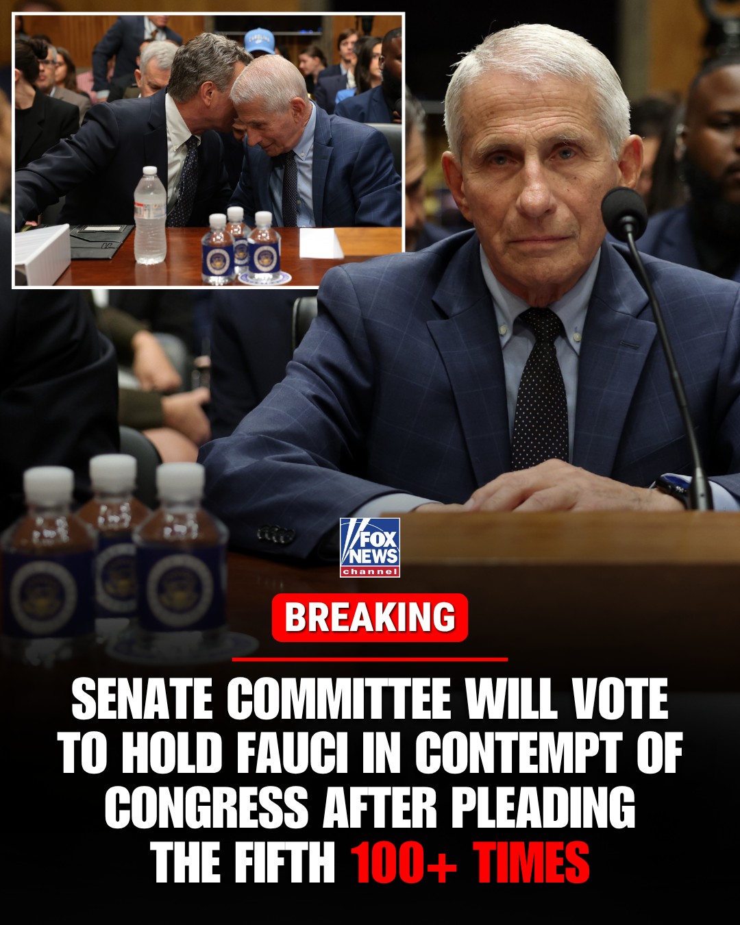 BREAKING: Rand Paul says the Senate Homeland Security and Governmental Affairs Committee will vote next week to hold Dr. Anthony Fauci in contempt of Congress after he refused to answer hours of lawmakers' questions, invoking the Fifth Amendment 111 times.

Paul told Fauci the committee will vote to "certify" him for contempt, arguing his blanket pardon from former President Joe Biden means he cannot invoke the Fifth Amendment over matters covered by the pardon.

"Because you refuse to answer, citing a privilege that is unsupported... this committee has scheduled a vote next week on a resolution certifying your contempt," Paul said.