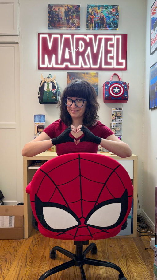Finally found the right desk chair. It’s marvelous! 😉🕸️ [Sponsored]

A couple years ago I posted a timelapse of me creating my Marvel themed home office, yet somehow it always felt like something was missing until now. When @impressionsvanity released their Marvel collection, I finally figure it out! Not only did I need a better desk chair, but I needed a Spider-Man swivel chair. 💙❤️ This chair is already a huge upgrade in comfort and support from my last chair. Plus it really ties the room together!

Feeling ready to see Spider-Man: Brand New Day now. Can’t believe it’s already coming this weekend. 

#spiderman #impressionsvanity #marvel