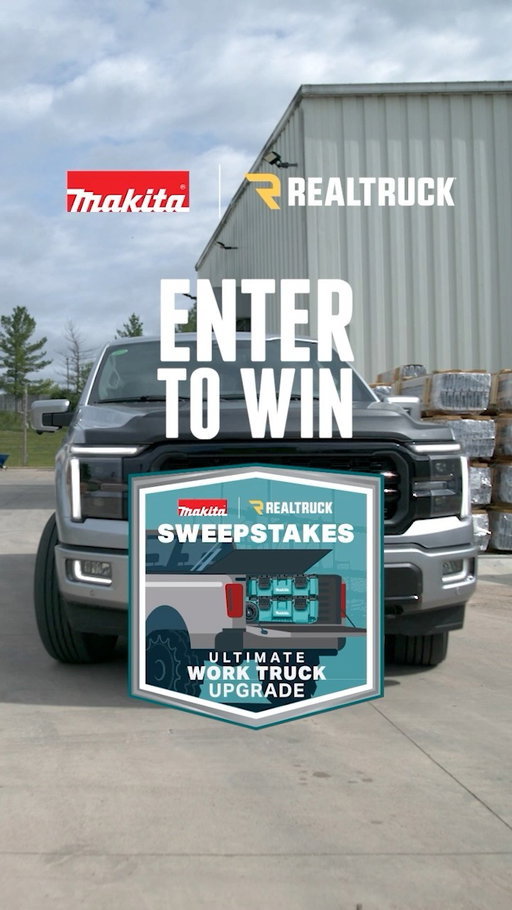 The Makita x RealTruck Ultimate Work Truck Upgrade is open through August 31, giving you the chance to win a setup built for the way you actually work.

From the Makita MAKTRAK™ modular storage system to a RealTruck MX4 EZ-Lift bed cover, and more, this giveaway is packed with gear to help keep your tools organized, your truck protected, and your setup ready to roll.

One grand prize winner gets the full upgrade. Two runners-up win gear, too.

Subject to Official Rules – hit the link in our bio for Official Rules. Promotion ends August 31, 2026. No purchase necessary to enter or win. Void where prohibited.
