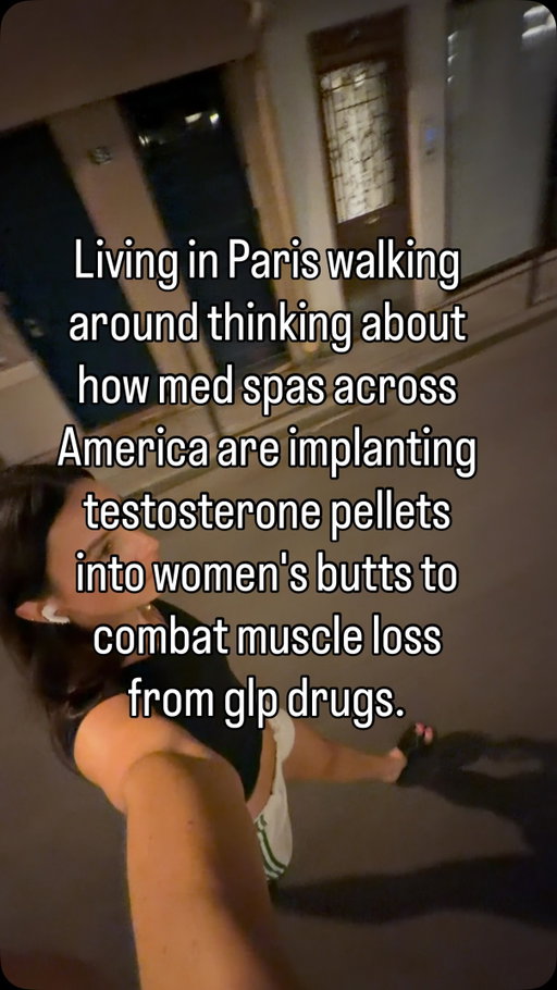Not just men and perimenopausal women are taking testosterone. A whole cottage industry of unregulated hormone pellets has popped up at med spas across the US, a downstream consequence of widespread GLP use.
Read more on the optimization economy in my newsletter, Too Online, every Friday.

Testosterone pellets GLP1 muscle loss med spa hormones optimization economy peptides
