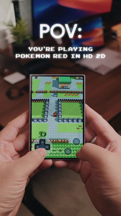 OG Pokémon Red reimagined in HD-2D graphics. I feel like a kid again. 
#pokemon #pokemonred #ZFold8 #reels #explore