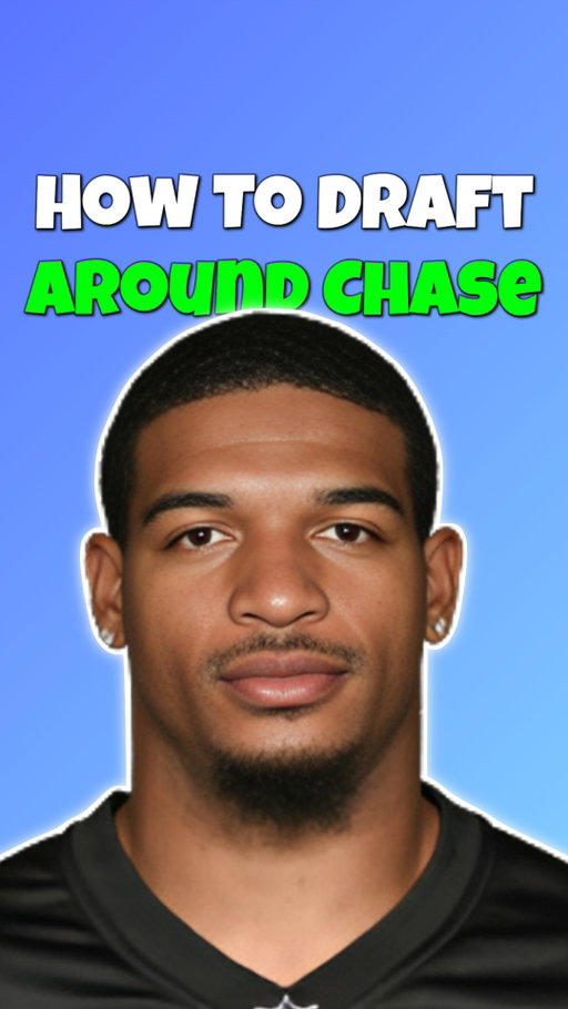 If you take Ja'Marr Chase in the first round of your fantasy draft, this strategy is a cheat code for winning your fantasy championship.

Round 2 is Nico Collins.

He's averaged 16.4 PPR points per game with C.J. Stroud as his quarterback. That would've ranked as the WR8 in points per game last season. But if you want to get a little cheeky and take Brock Bowers here, I don't hate it whatsoever. He's basically going to be a slot receiver this year.

Round 3 is Josh Jacobs.

As long as he stays out of trouble, he'll be a very solid RB1. The same goes for Rashee Rice, who's another one of my favorite targets in this range. Hopefully both of these guys can stay on the field.

Ladd McConkey is another player I'm targeting.

His disappointing 2025 was largely due to the Chargers' banged-up offensive line and Keenan Allen being extremely annoying. I'm optimistic that with Mike McDaniel coming in, McConkey will have a bounce-back season.

Drake Maye in Round 5 is someone I haven't drafted much, but I think I need to start.

He ranked first in the entire NFL in EPA per play last season, and now he adds A.J. Brown to the offense.

Thank God for Tony Pollard and Jaylen Warren in Round 6.

If these guys weren't available, our RB2 spot would be in rough shape unless we landed Chuba Hubbard in Round 7. This offensive line is excellent, and I think there's a world where Hubbard is a startable RB2 for most of the season.

Quick one, follow me to win your fantasy league and comment Chip, C-H-I-P, for my free top 30 rankings and graded mock draft simulator.

We've pretty much filled every hole in our starting lineup by Round 8, so I'm taking my favorite sleeper available: Michael Pittman Jr.

Follow @kclukeff to improve your ball knowledge.

#FantasyFootball #FantasyFootballAdvice #fantasyfootballnews #FantasyFootballTips #FantasyFootballLeague