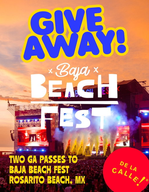 ⭐️GIVEAWAY!⭐️
We’re giving away (2) 3-day GA passes to Baja Beach Fest! (Aug 7–9, Rosarito Beach, MX)

HOW TO ENTER:

1️⃣ Follow @delacalleco & @bajabeachfest
2️⃣ Like this post
3️⃣ Tag a friend you’d bring (tag more friends in separate comments for extra entries)

Entries close 8/2 at 11:59pm PST. Winner selected 8/3 via DM (DM will be sent from this account ONLY. Any other account messaging you is not associated with De La Calle). 18+ ONLY. No purchase necessary — see full rules in the link in bio 🙌
