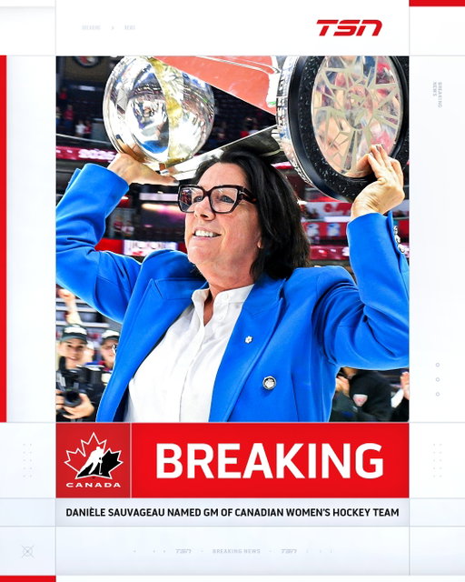 Hockey Canada has named Danièle Sauvageau its new General Manager for the women's national team. Sauvageau famously coached the women's team to Olympic gold at the 2002 Winter Olympics. 🏒🇨🇦