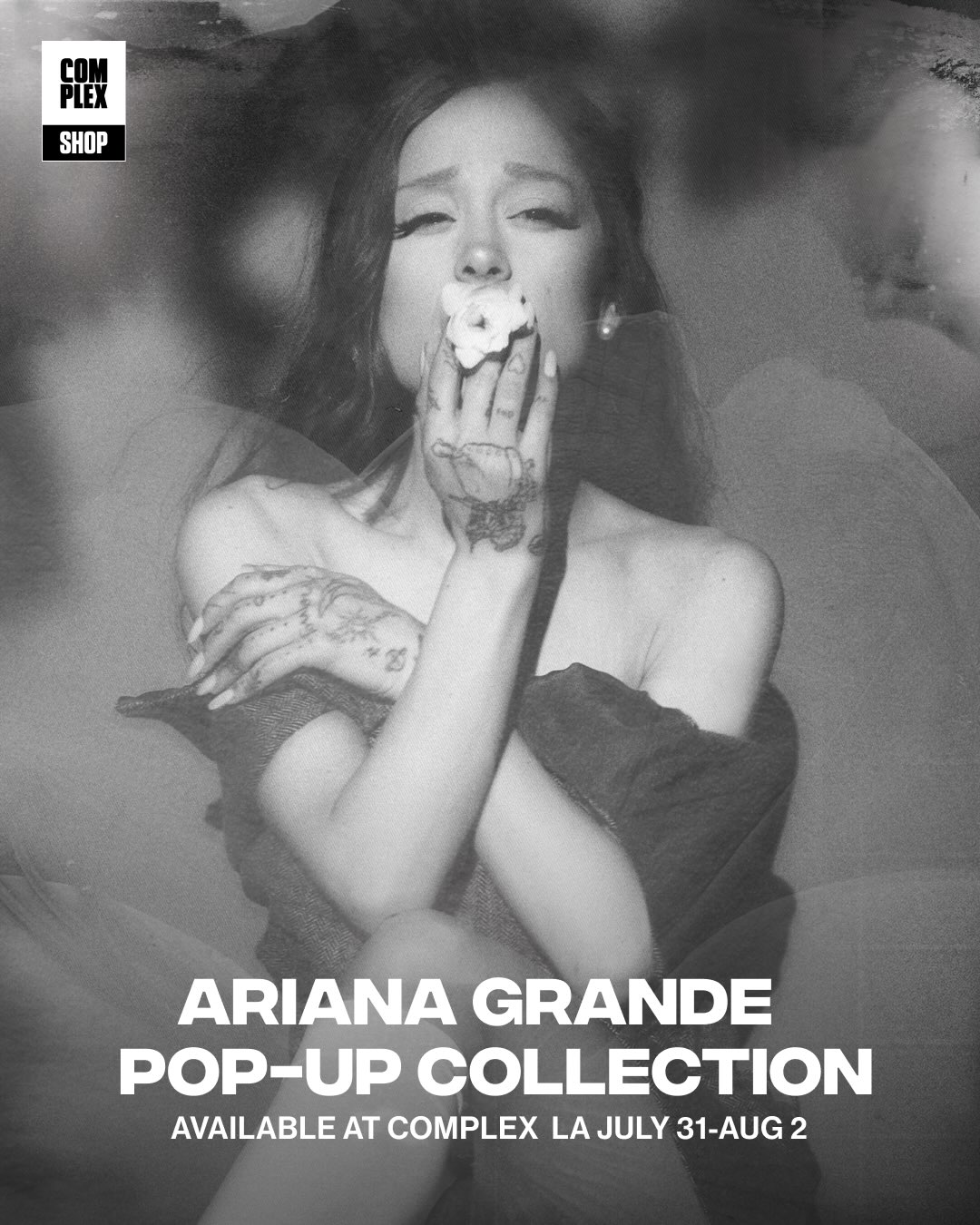 ariana grande’s petal pop-up ꕤ ｡˚
only at complex la this weekend

preview the pop-up collection, featuring petal merch, accessories, and the new album — including two vinyl pressings.

rsvp via the link in bio. note that rsvp does not guarantee entry. please plan to arrive early!

complex la
433 n fairfax ave, los angeles, ca
friday, 7/31 – sunday, 8/2
11am–7pm