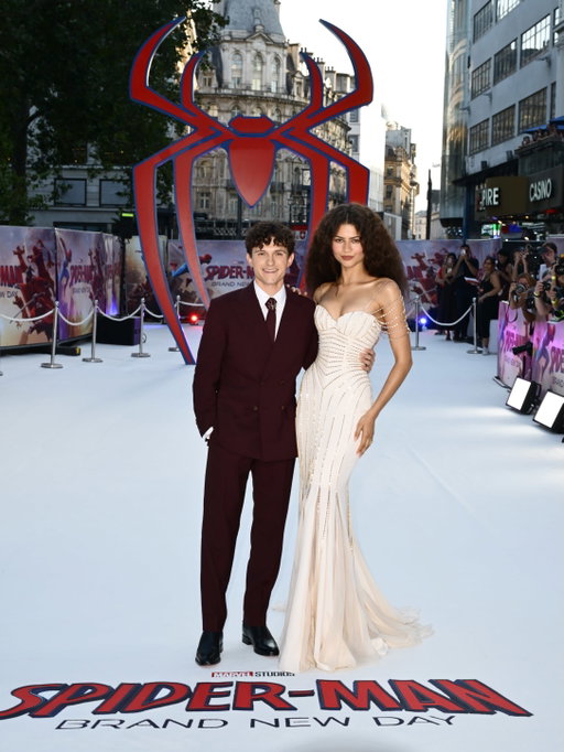 It’s a brand new day for another Spider-Man look. @tomholland2013 and @zendaya have touched down in London town as part of their press tour for the upcoming Marvel film, with the actress in a dress from @tamararalph’s F/W ‘26 couture collection.
photos: getty images