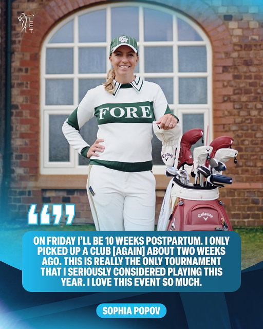 An incredible story this week as 2020 #AIGWO champion Sophia Popov tees up just 10 weeks after giving birth to her second child 🤯
