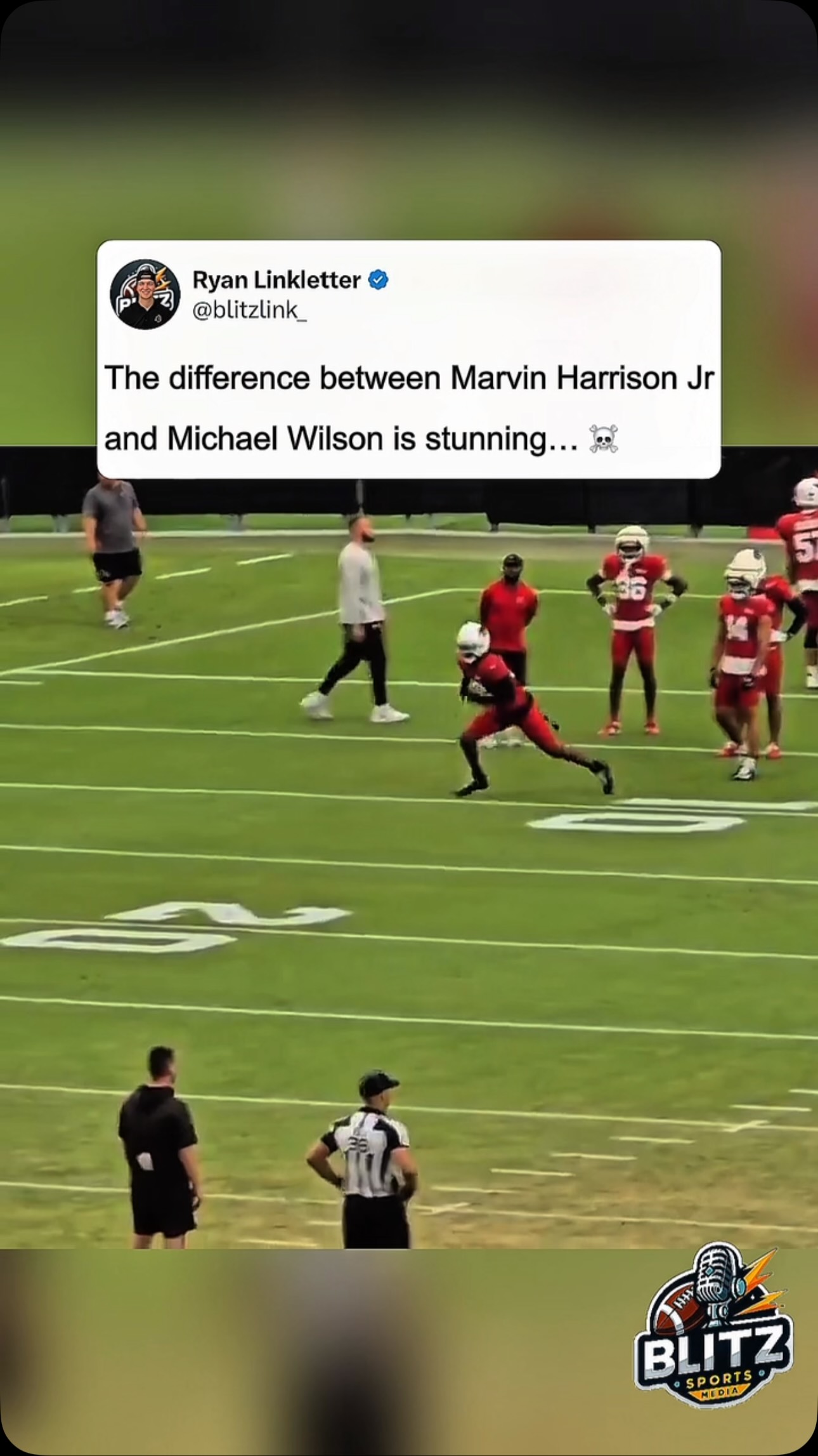 The difference between Marvin Harrison Jr. and Michael Wilson at Cardinals camp has fans doing a double take.

Based on these clips, Wilson looks noticeably sharper running routes, creating separation, and finishing catches, while Harrison Jr. has struggled with drops and doesn’t look as explosive as many expected. It’s only training camp, so it’s far too early to draw firm conclusions, but when you’re a former top pick with massive expectations, every rep is going to be scrutinized.

Arizona invested heavily in Harrison because they believed he could become a franchise receiver. Now the question is whether these early struggles are simply part of the process or a sign that something bigger is going on.

Is Marvin Harrison Jr. becoming a bust, or did the Cardinals ruin his development?

#NFL #ArizonaCardinals #MarvinHarrisonJr #MichaelWilson #Football